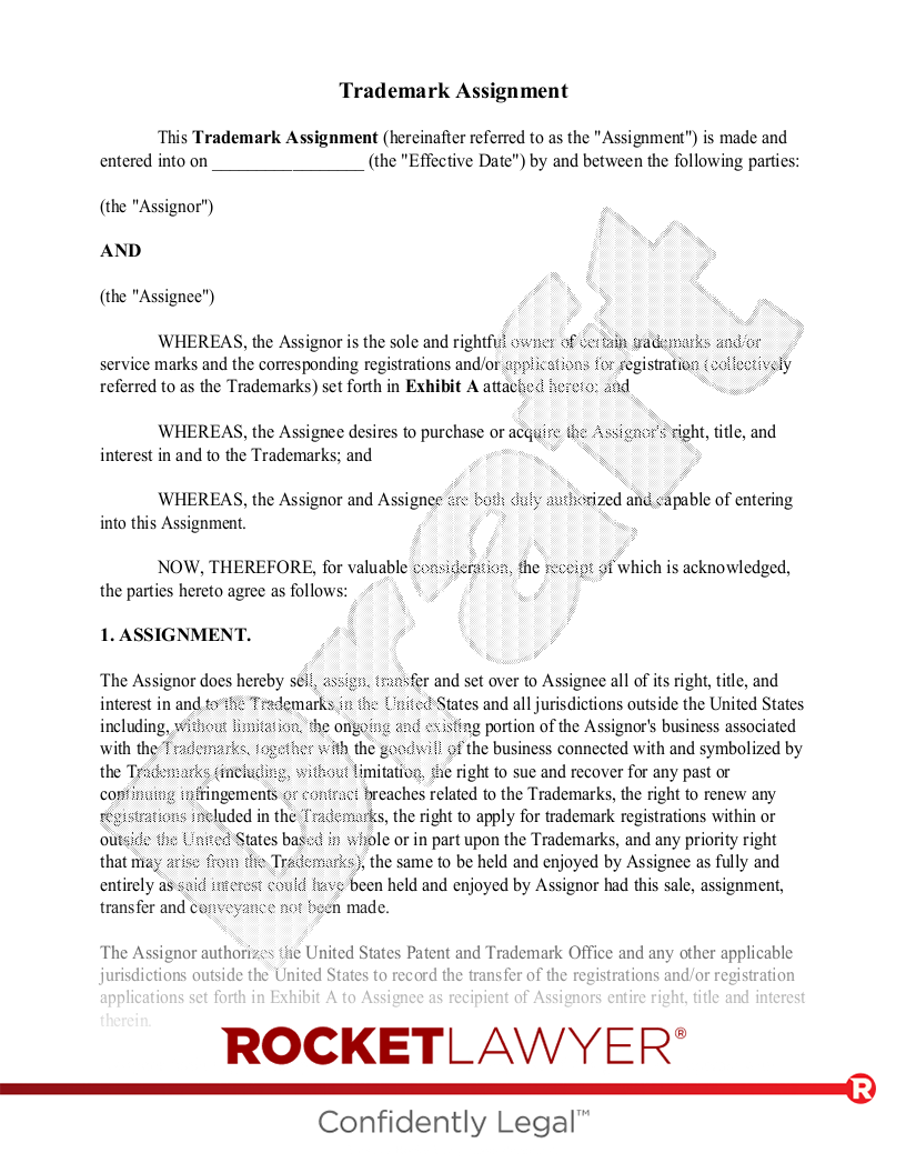 Trademark assignment abstract of title