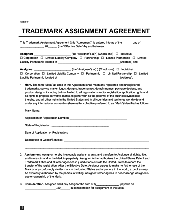 Trademark assignment abstract of title