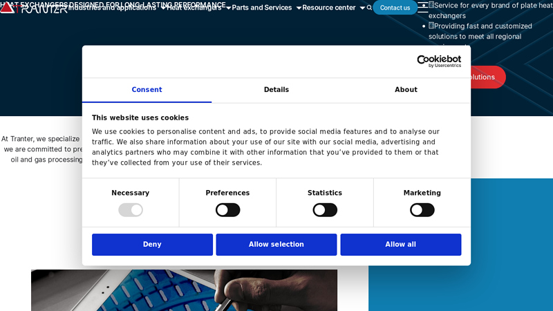 Tranter: Responsive Heat Exchangers