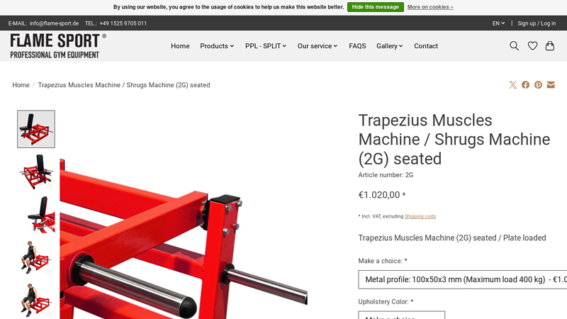 Trapezius Muscles Machine / Shrugs Machine (2G) seated