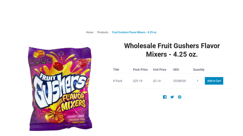 Travel Sizes: Wholesale Fruit Gushers Flavor Mixers