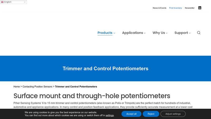 Trimmer and Control Potentiometers