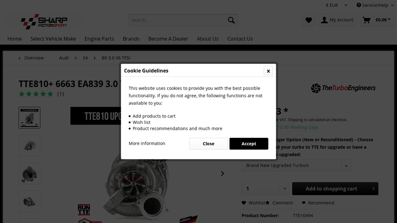 tte810+ 6663 ea839 3.0 tfsi upgrade turbocharger
