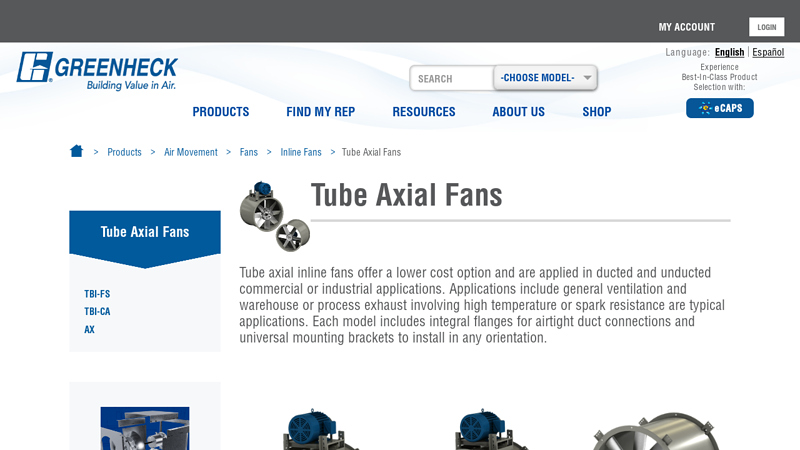 Tube Axial Fans