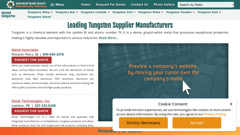 Tungsten Manufacturers