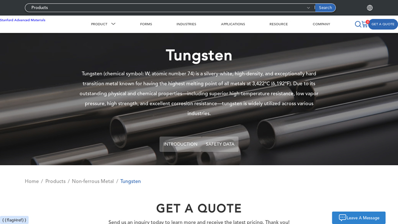 Tungsten Products
