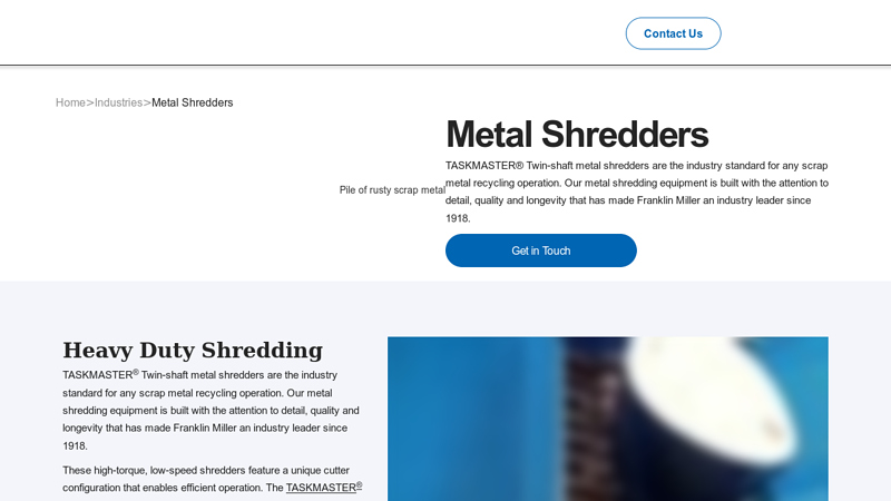 Twin Shaft Scrap Metal Shredders