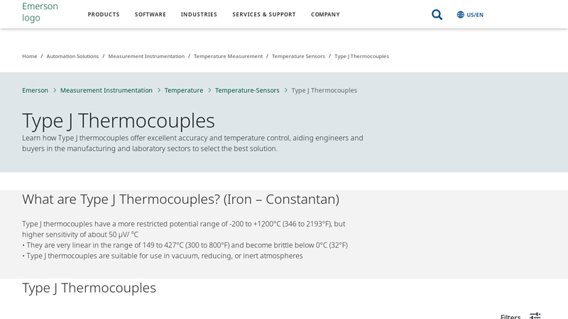 Type J Thermocouples