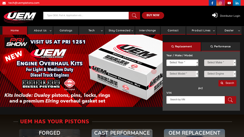 UEM Pistons