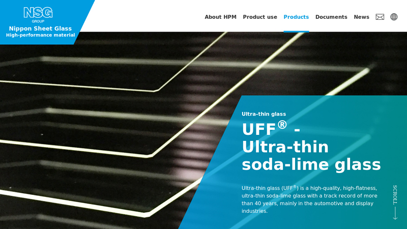 UFF® - Ultra-thin soda-lime glass