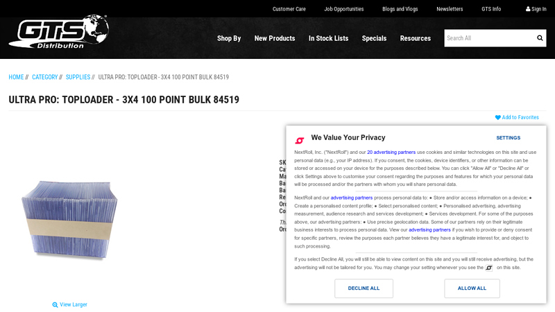 ultra pro: toploader