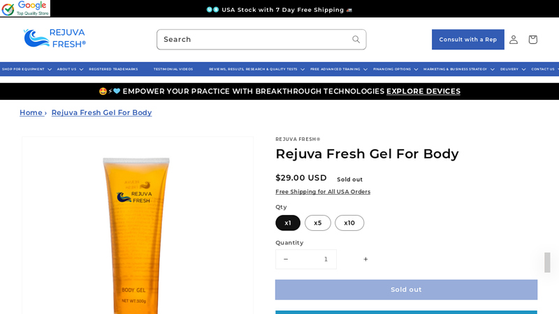 Ultrasound Gel for Cavitation Machine & IPL Device