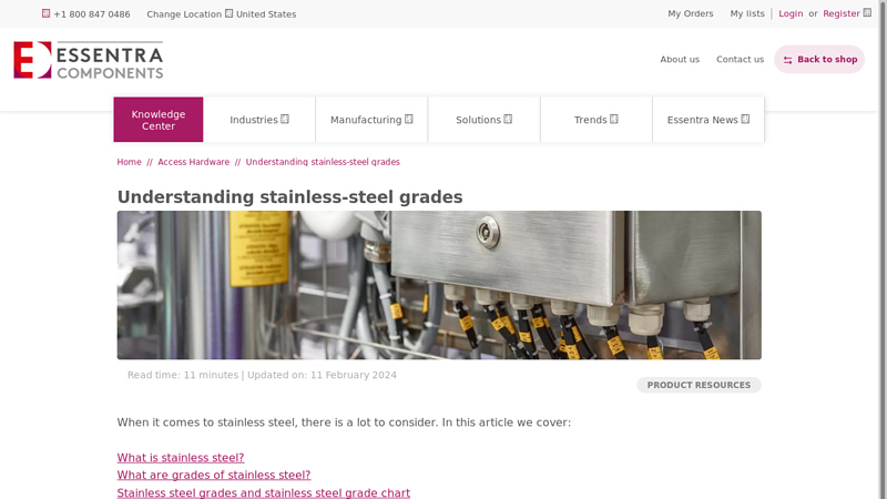 Understanding stainless-steel grades