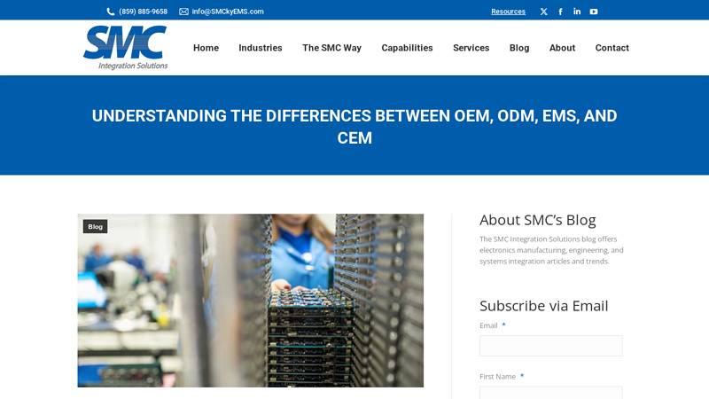 Understanding the Differences Between OEM, ODM, EMS, and CEM