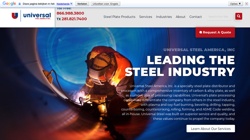 Universal Steel America: Steel Plate Distributor