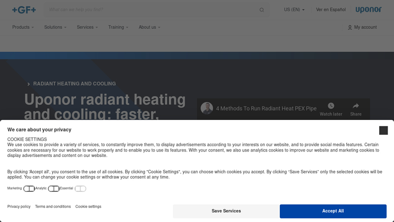 Uponor radiant heating and cooling