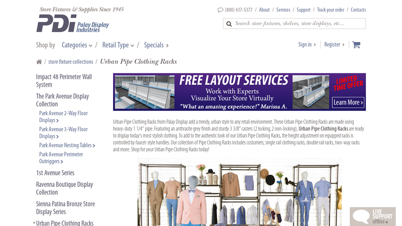 Urban Pipe Clothing Racks