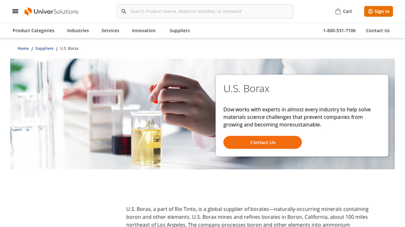 U.S. Borax Supplier & Distributor