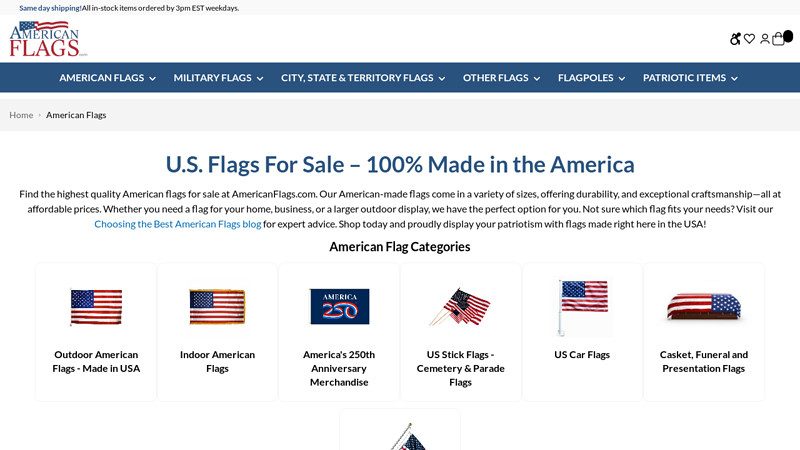 US Flags for Sale – FMAA Certified