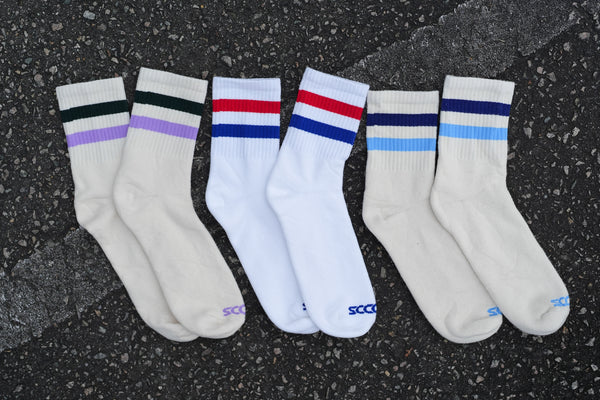 USA Made Striped Tube Socks