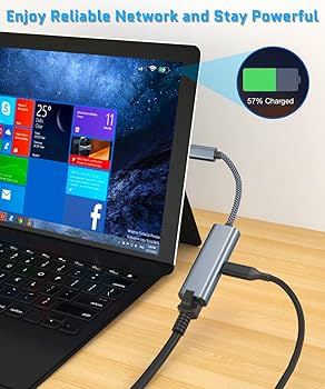 USB-C to Ethernet Adapter + 60W Charge