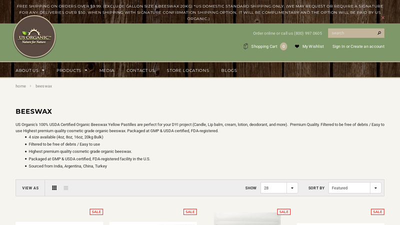 USDA Certified Organic Beeswax for DIY