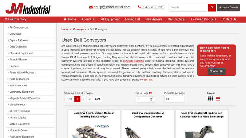 Used Belt Conveyors for Sale