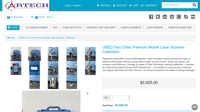 USED Faro Orbis Premium Mobile Laser Scanner