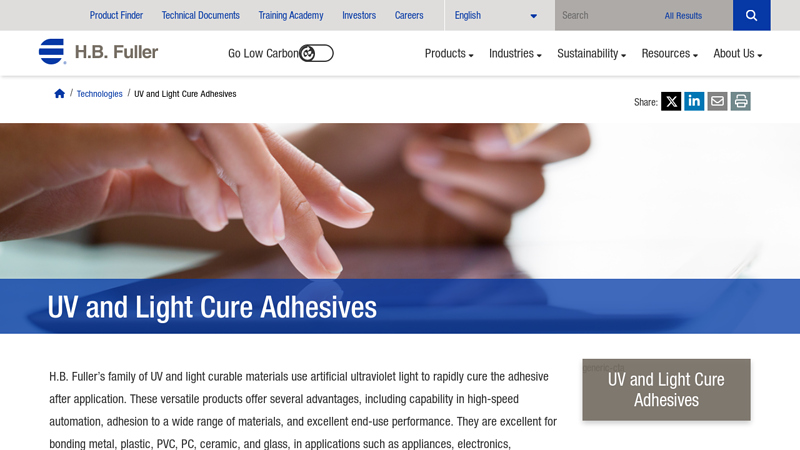 UV and Light Cure Adhesives