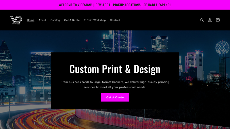 V Design custom t-shirts