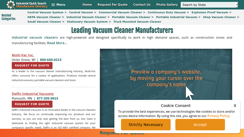 Vacuum Cleaner Manufacturers