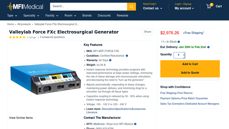 Valleylab Force FXc Electrosurgical Generator