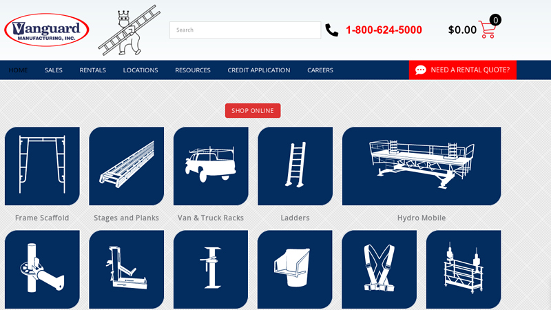 Vanguard Manufacturing, Scaffolding, Staging, Truck, Van Racks ...
