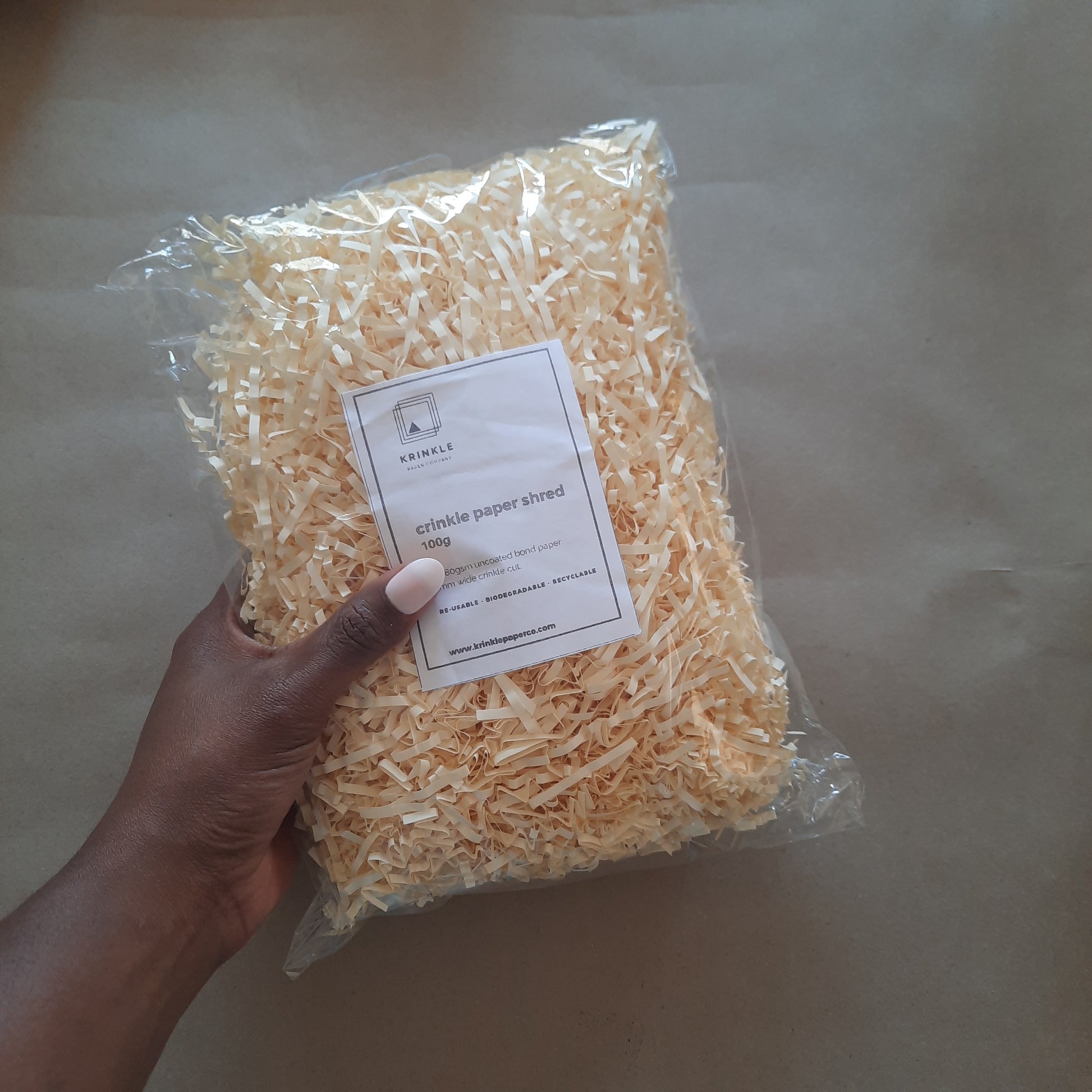 Vanilla Crinkle Shred Paper