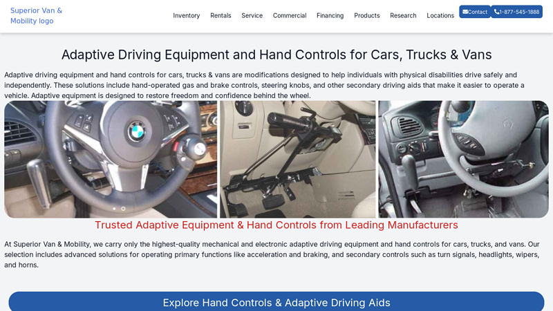 Vehicle Hand Controls & Adaptive Driving Equipment