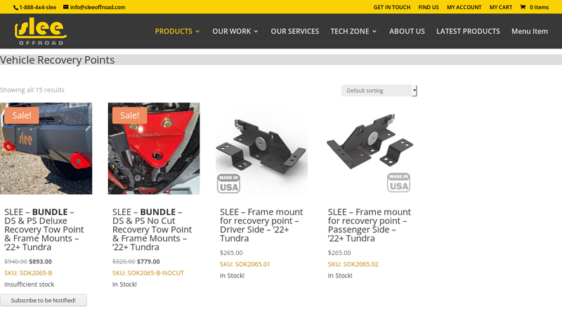 Vehicle Recovery Points