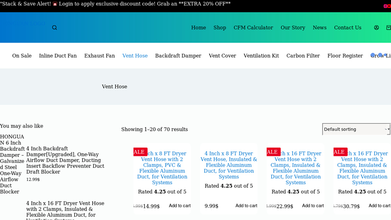 Vent Hose - Flexible & Durable Ventilation