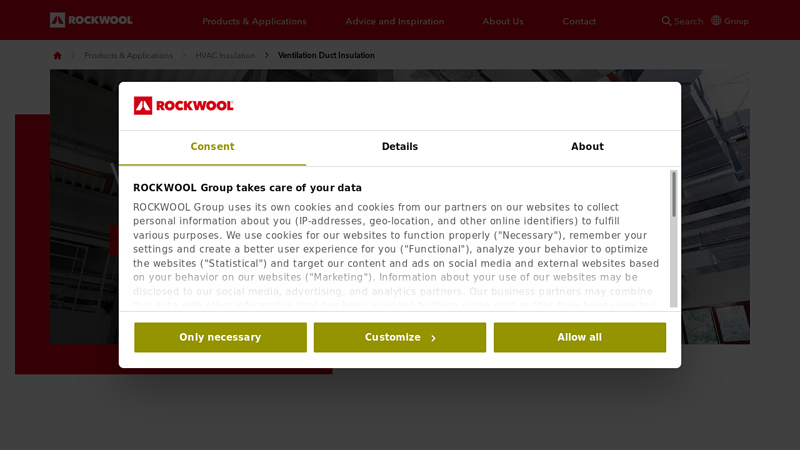 Ventilation Duct Insulation