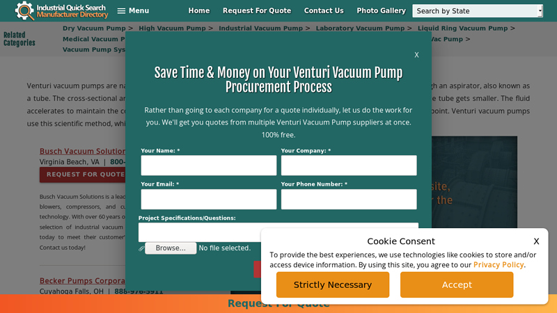 Venturi Vacuum Pump Manufacturers Suppliers