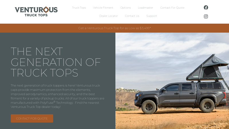 Venturous Truck Tops