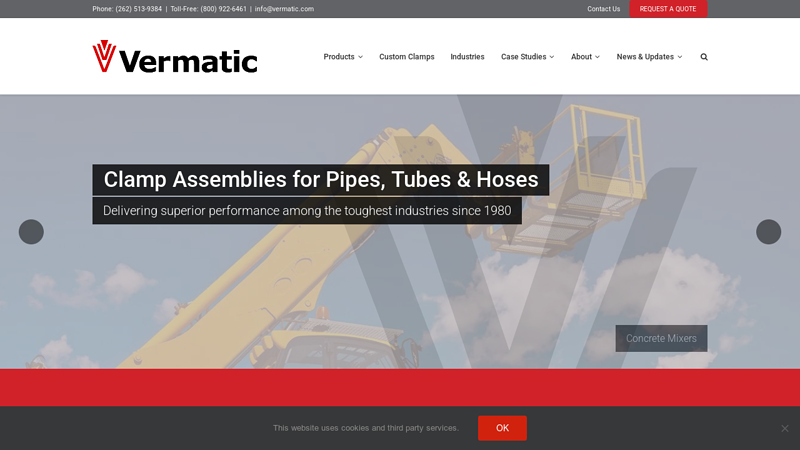 Vermatic: Clamps for Pipes Tubes and Hoses