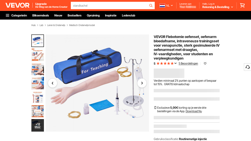 VEVOR Phlebotomy Practice Kit, IV Venipuncture Intravenous ...