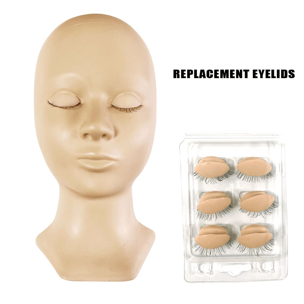 VEYELASH Eyelash Mannequin Head Training Head With 8PCS ...
