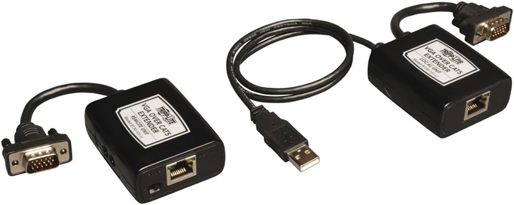 VGA over Cat5 Cat6 Extender Kit for Video/Audio, 1000