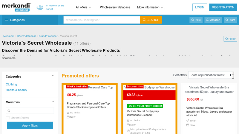 Victoria's Secret Wholesale Distributors & Suppliers