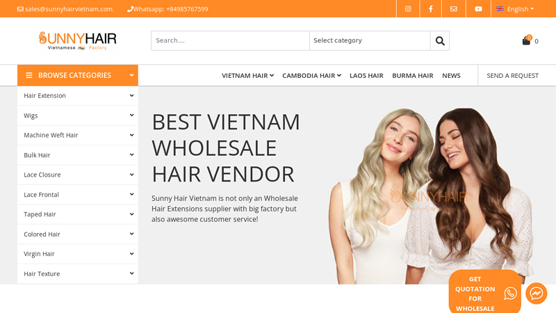 Vietnam Hair Suppliers, Sunny Vietnam Hair Factory