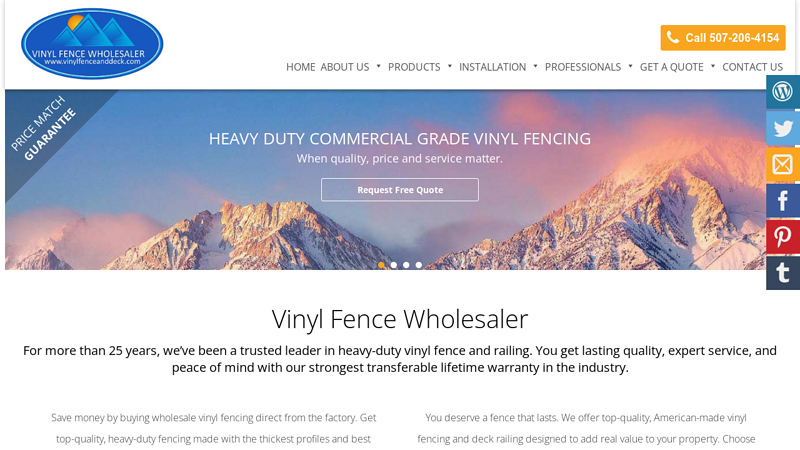 Vinyl Fence Wholesaler