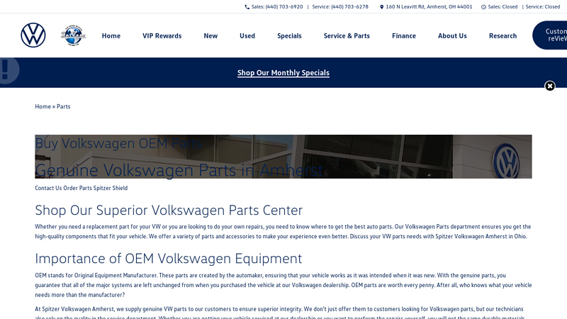 Volkswagen Parts Center