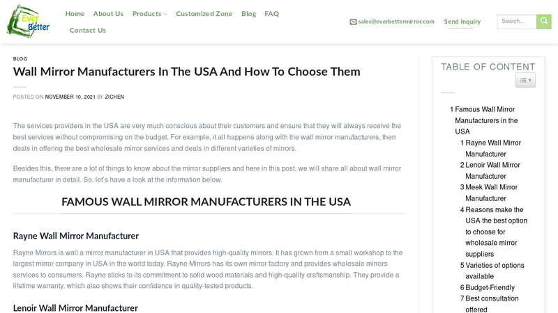 Wall Mirror Manufacturers In The USA And How To Choose Them