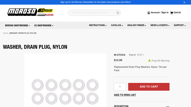 washer, drain plug, nylon